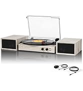 Record Player for Vinyl with External Speakers, USB Encoding, 33 45 78 RPM Vintage Bluetooth Belt...