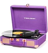 Vinyl Record Player Vintage Portable Suitcase Turntables with Built-in Upgrade Speakers, USB Reco...