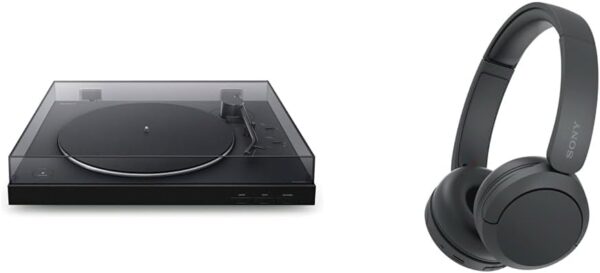 Sony PS-LX310BT Belt Drive Turntable: Fully Automatic Wireless Vinyl Record Player with Bluetooth and USB Output Black