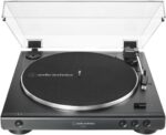 Audio-Technica AT-LP60X-BK Fully Automatic Belt-Drive Stereo Turntable, Black, Hi-Fi, 2 Speed, Dust Cover, Anti-Resonance, Die-Cast Aluminum Platter