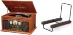 Victrola Nostalgic 6-in-1 Bluetooth Record Player & Multimedia Center with Built-in Speakers - 3-Speed Turntable, CD & Cassette Player, FM Radio | Wireless Music Streaming | Mahogany