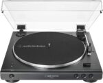 Audio-Technica AT-LP60XBT-BK Fully Automatic Bluetooth Belt-Drive Stereo Turntable, Black, Hi-Fi, 2 Speed, Dust Cover, Anti-Resonance, Die-cast Aluminum Platter