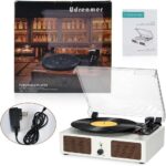 Vinyl Record Player Wireless Turntable with Built-in Speakers and USB Belt-Driven Vintage Phonograph Record Player 3 Speed for Entertainment and Home Decoration