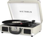 Victrola Vintage 3-Speed Bluetooth Portable Suitcase Record Player with Built-in Speakers | Upgraded Turntable Audio Sound| Includes Extra Stylus | Turquoise, Model Number: VSC-550BT-TQ