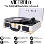 Victrola Vintage 3-Speed Bluetooth Portable Suitcase Record Player with Built-in Speakers | Upgraded Turntable Audio Sound| Includes Extra Stylus | Turquoise, Model Number: VSC-550BT-TQ