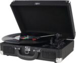 Record Player Vintage 3-Speed Bluetooth Vinyl Turntable with Stereo Speaker, Belt Driven Suitcase Vinyl Record Player