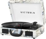 Victrola Vintage 3-Speed Bluetooth Portable Suitcase Record Player with Built-in Speakers | Upgraded Turntable Audio Sound| Includes Extra Stylus | Turquoise, Model Number: VSC-550BT-TQ