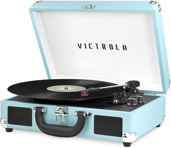 Victrola Nostalgic 6-in-1 Bluetooth Record Player & Multimedia Center with Built-in Speakers - 3-Speed Turntable, CD & Cassette Player, FM Radio | Wireless Music Streaming | Mahogany