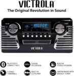 Victrola 50's Retro Bluetooth Record Player & Multimedia Center with Built-in Speakers - 3-Speed Turntable, CD Player, AM/FM Radio | Wireless Music Streaming | Red