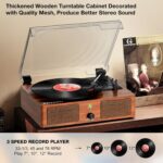 Vinyl Record Player Wireless Turntable with Built-in Speakers and USB Belt-Driven Vintage Phonograph Record Player 3 Speed for Entertainment and Home Decoration